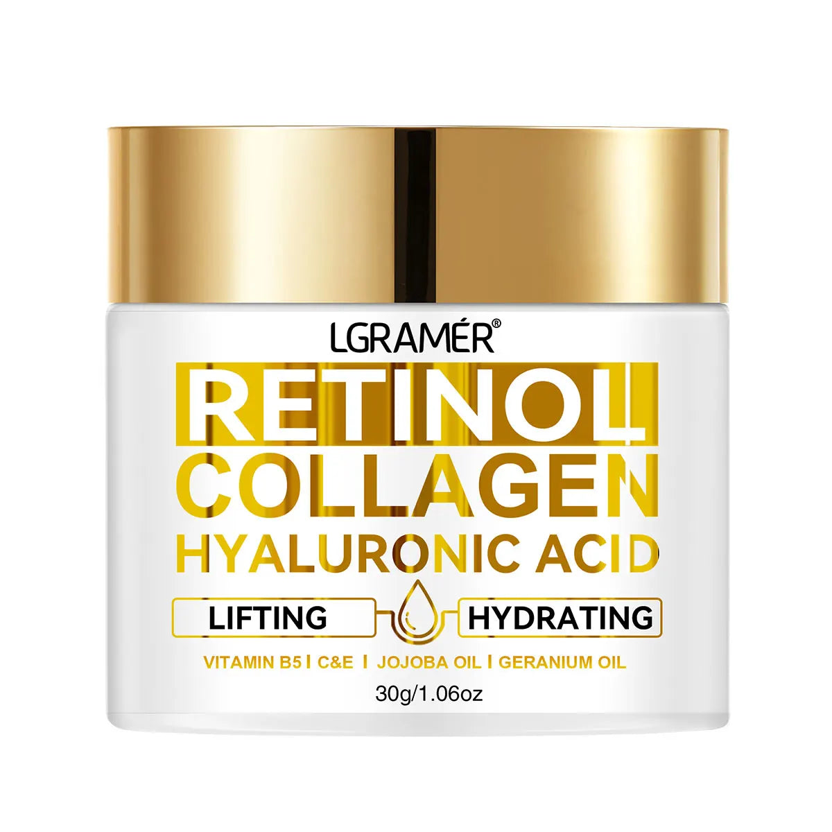 Retinol Face Cream – Moisturizing & Wrinkle-Reducing with Collagen & Hyaluronic Acid