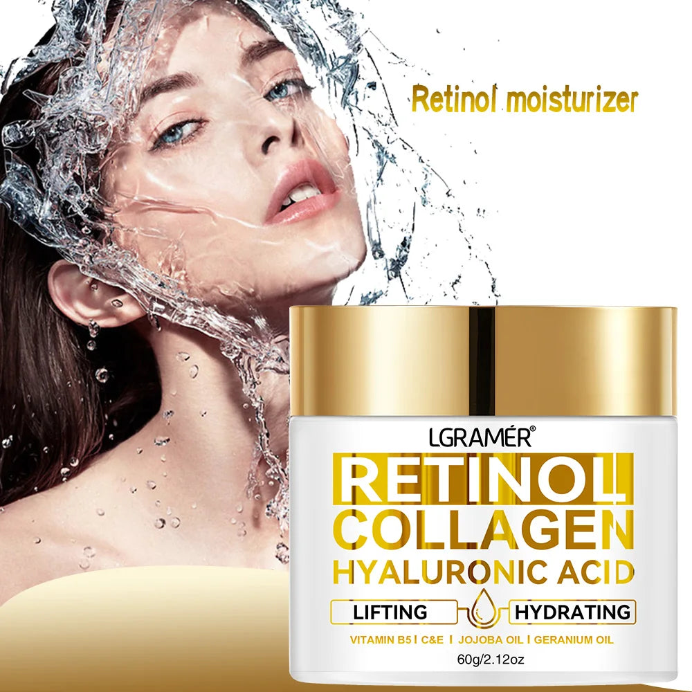 Retinol Face Cream – Moisturizing & Wrinkle-Reducing with Collagen & Hyaluronic Acid
