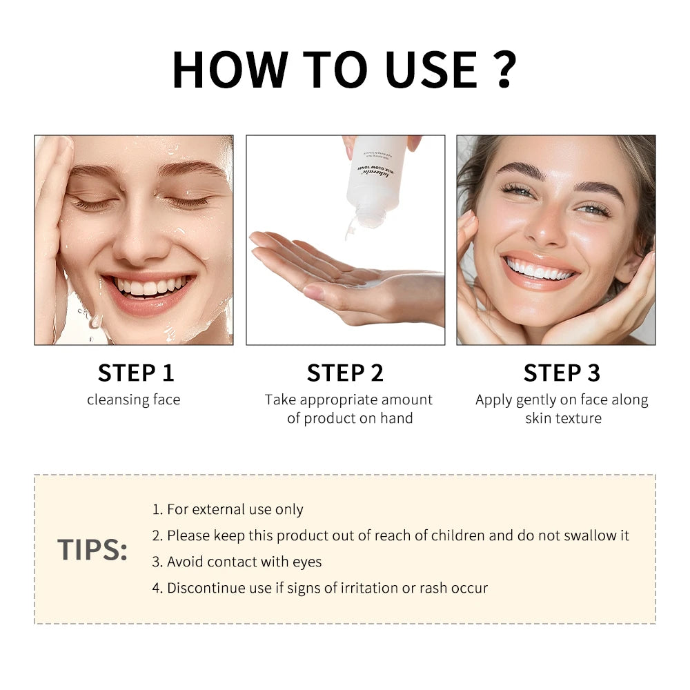 Milk Glow Toner 100ML – Brightening & Deep Moisturizing | Revives Dry, Tired Skin & Locks in Hydration